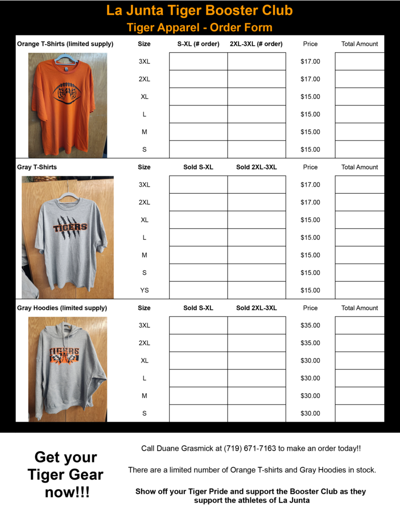 La Junta Tiger Booster Club East Otero School District